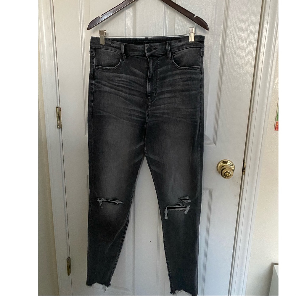 Grey AE Ripped Jeans